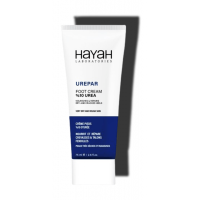 HAYAH LABORATORIES UREPAR FOOT CREAM WITH 10% UREA, GLYCERIN, SHEA BUTTER & LACTIC ACID 75 ML